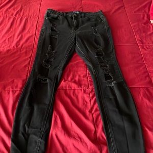 Denim Black Ripped Jeans